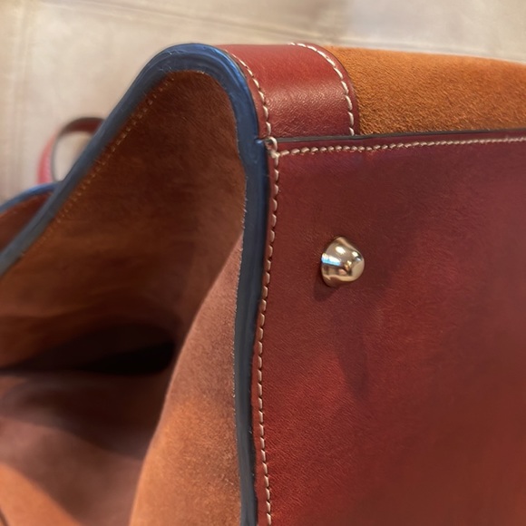 VALENTINO BY MARIO VALENTINO Leather & Suede Amy Satchel - Picture 17 of 17